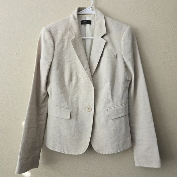 JOSEPH Linen Notched Minimalist Blazer Jacket Size 40 Old Money Elevated Basic - Picture 1 of 14